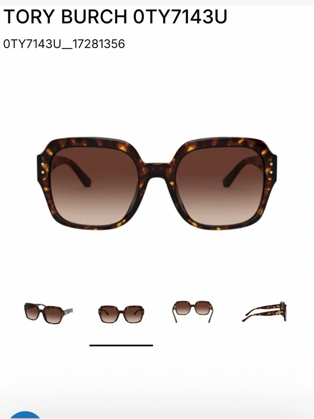Tory Burch Tortoiseshell Square Sunglasses - Brown